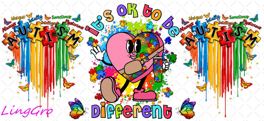 Autisum 16oz UV DTF TRANSFER Libbey Glass Can Cup Wrap KA-2202