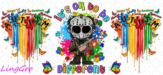 Autisum 16oz UV DTF TRANSFER Libbey Glass Can Cup Wrap KA-2203