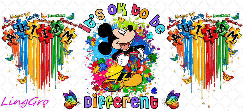 Autisum 16oz UV DTF TRANSFER Libbey Glass Can Cup Wrap KA-2208