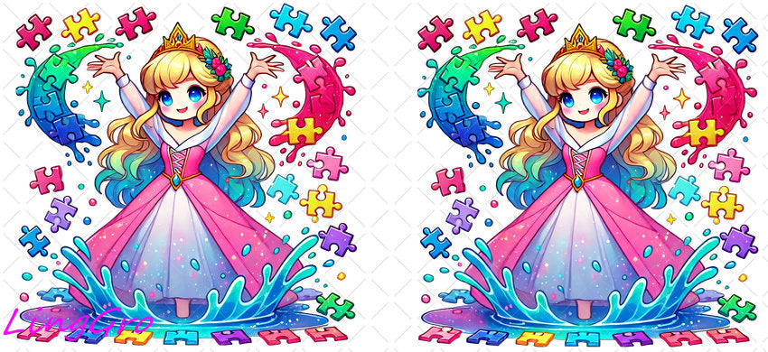 Autisum 16oz UV DTF TRANSFER Libbey Glass Can Cup Wrap KA-2221