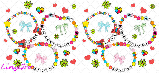 Autisum 16oz UV DTF TRANSFER Libbey Glass Can Cup Wrap KA-2226