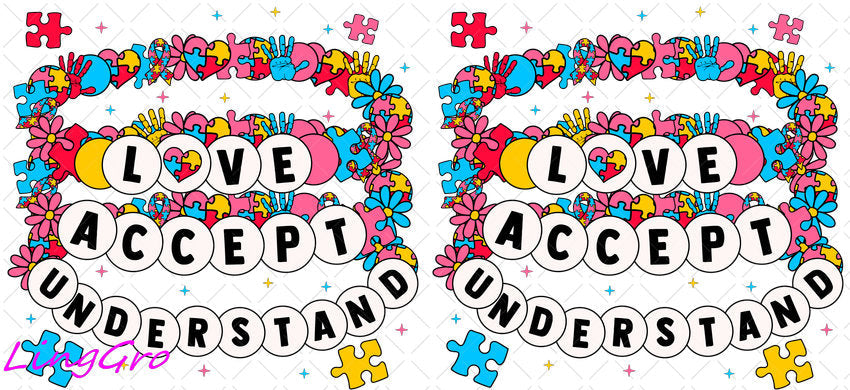 Autisum 16oz UV DTF TRANSFER Libbey Glass Can Cup Wrap KA-2229