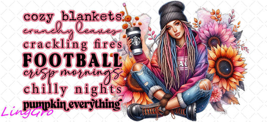 Badass Tattoo Girl 16oz UV DTF TRANSFER Libbey Glass Can Cup Wrap-KA-222