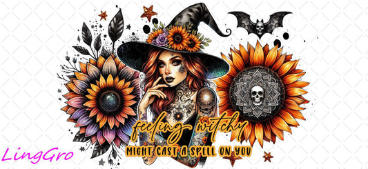 Badass Tattoo Girl 16oz UV DTF TRANSFER Libbey Glass Can Cup Wrap-KA-223