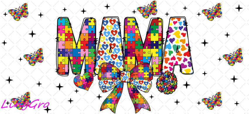 Autisum 16oz UV DTF TRANSFER Libbey Glass Can Cup Wrap KA-2253