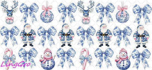 Christmas 16oz UV DTF TRANSFER Libbey Glass Can Cup Wrap KA-2283