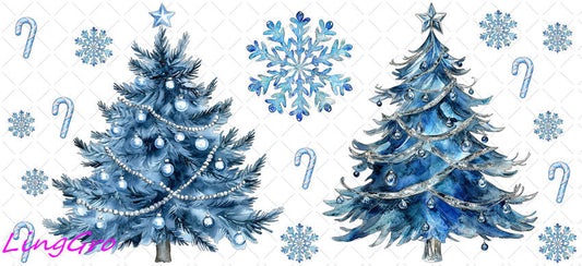 Christmas 16oz UV DTF TRANSFER Libbey Glass Can Cup Wrap KA-2285