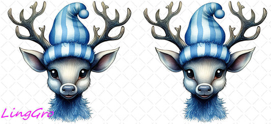 Christmas 16oz UV DTF TRANSFER Libbey Glass Can Cup Wrap KA-2286