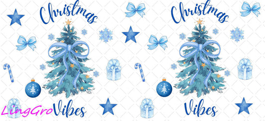 Christmas 16oz UV DTF TRANSFER Libbey Glass Can Cup Wrap KA-2290