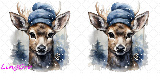 Christmas 16oz UV DTF TRANSFER Libbey Glass Can Cup Wrap KA-2293