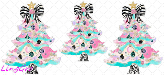 Christmas 16oz UV DTF TRANSFER Libbey Glass Can Cup Wrap KA-2321