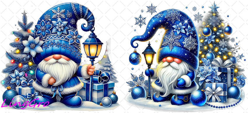 Christmas 16oz UV DTF TRANSFER Libbey Glass Can Cup Wrap KA-2327