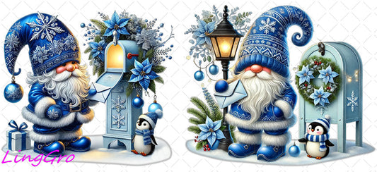 Christmas 16oz UV DTF TRANSFER Libbey Glass Can Cup Wrap KA-2328