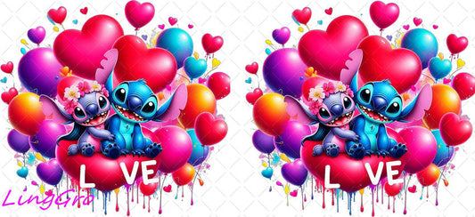 Valentine 16oz UV DTF TRANSFER Libbey Glass Can Cup Wrap-KA-2384