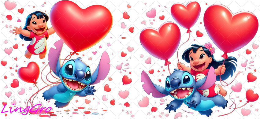 Valentine 16oz UV DTF TRANSFER Libbey Glass Can Cup Wrap-KA-2385