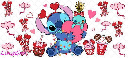 Valentine 16oz UV DTF TRANSFER Libbey Glass Can Cup Wrap-KA-2390