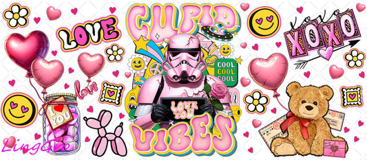 Valentine 16oz UV DTF TRANSFER Libbey Glass Can Cup Wrap-KA-2522