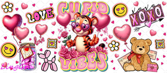 Valentine 16oz UV DTF TRANSFER Libbey Glass Can Cup Wrap-KA-2523