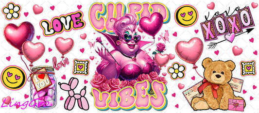 Valentine 16oz UV DTF TRANSFER Libbey Glass Can Cup Wrap-KA-2526