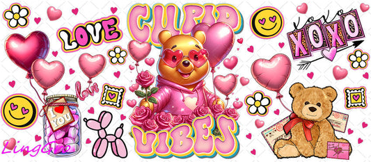 Valentine 16oz UV DTF TRANSFER Libbey Glass Can Cup Wrap-KA-2527