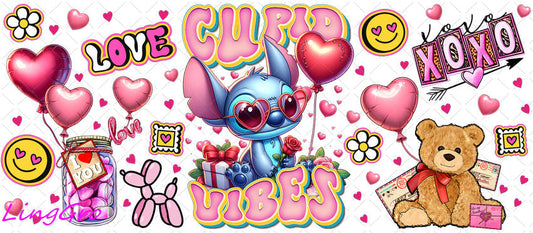 Valentine 16oz UV DTF TRANSFER Libbey Glass Can Cup Wrap-KA-2529