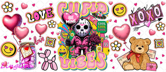 Valentine 16oz UV DTF TRANSFER Libbey Glass Can Cup Wrap-KA-2530