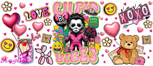 Valentine 16oz UV DTF TRANSFER Libbey Glass Can Cup Wrap-KA-2531