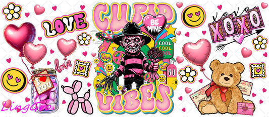 Valentine 16oz UV DTF TRANSFER Libbey Glass Can Cup Wrap-KA-2536