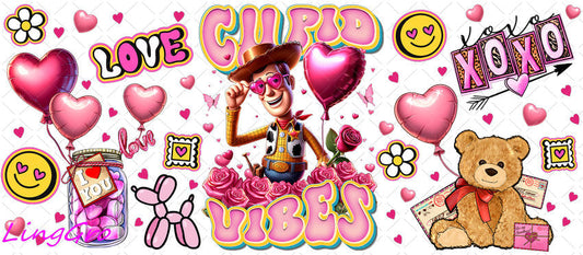 Valentine 16oz UV DTF TRANSFER Libbey Glass Can Cup Wrap-KA-2538