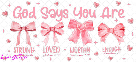 Valentine 16oz UV DTF TRANSFER Libbey Glass Can Cup Wrap-KA-2540