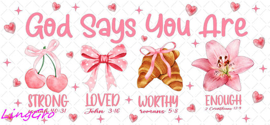 Valentine 16oz UV DTF TRANSFER Libbey Glass Can Cup Wrap-KA-2541