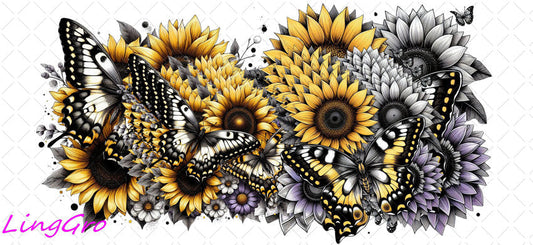 Badass Tattoo Girl 16oz UV DTF TRANSFER Libbey Glass Can Cup Wrap-KA-262