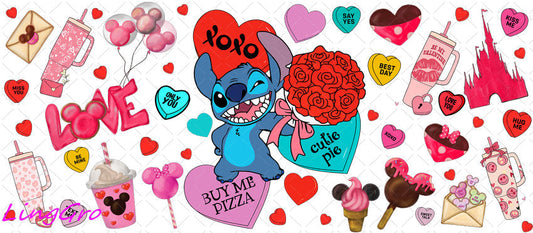 Stitch 16oz UV DTF TRANSFER Libbey Glass Can Cup Wrap KA-2676