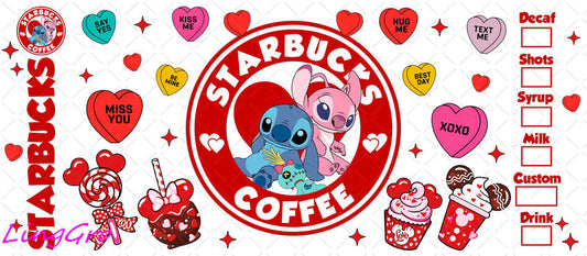 Stitch 16oz UV DTF TRANSFER Libbey Glass Can Cup Wrap KA-2677