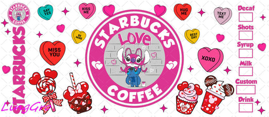 Stitch 16oz UV DTF TRANSFER Libbey Glass Can Cup Wrap KA-2679