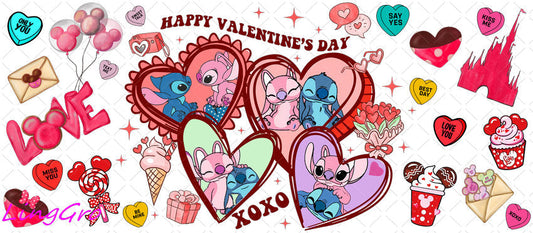 Stitch 16oz UV DTF TRANSFER Libbey Glass Can Cup Wrap KA-2683