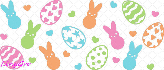 Easter 16oz UV DTF TRANSFER Libbey Glass Can Cup Wrap-KA-2693