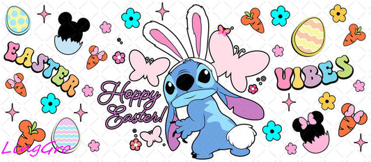 Easter 16oz UV DTF TRANSFER Libbey Glass Can Cup Wrap-KA-2694