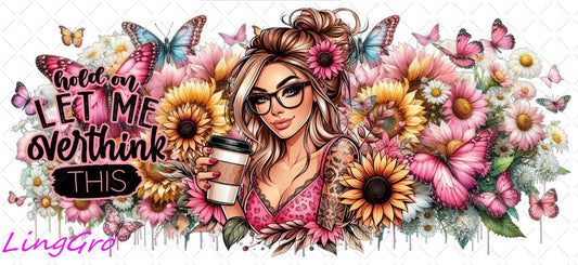 Badass Tattoo Girl 16oz UV DTF TRANSFER Libbey Glass Can Cup Wrap-KA-270