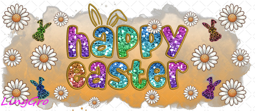 Easter 16oz UV DTF TRANSFER Libbey Glass Can Cup Wrap-KA-2764