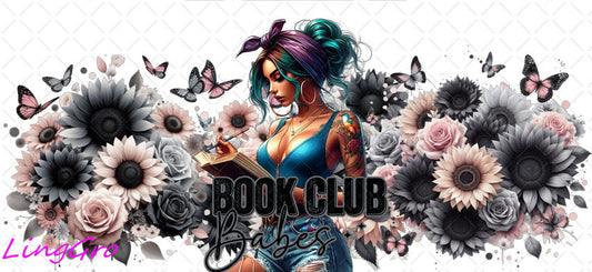 Badass Tattoo Girl 16oz UV DTF TRANSFER Libbey Glass Can Cup Wrap-KA-276