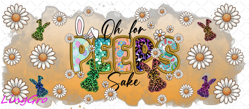 Easter 16oz UV DTF TRANSFER Libbey Glass Can Cup Wrap-KA-2817