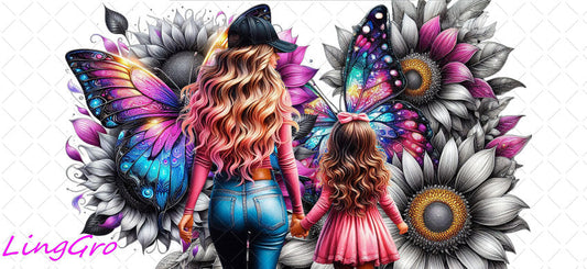 Badass Tattoo Girl 16oz UV DTF TRANSFER Libbey Glass Can Cup Wrap-KA-282