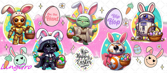 Easter 16oz UV DTF TRANSFER Libbey Glass Can Cup Wrap-KA-2847