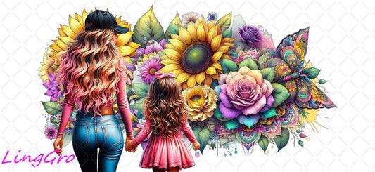 Badass Tattoo Girl 16oz UV DTF TRANSFER Libbey Glass Can Cup Wrap-KA-284