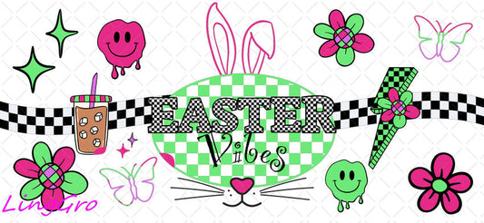 Easter 16oz UV DTF TRANSFER Libbey Glass Can Cup Wrap-KA-2858