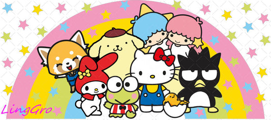 Sanrio 16oz UV DTF TRANSFER Libbey Glass Can Cup Wrap-KA-2924