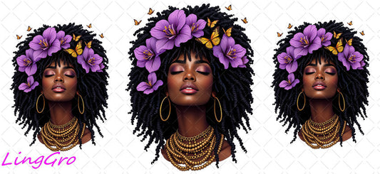 Badass Tattoo Girl 16oz UV DTF TRANSFER Libbey Glass Can Cup Wrap-KA-292