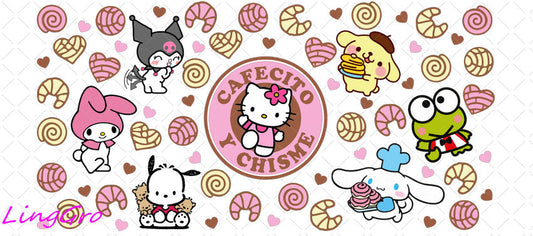 Sanrio 16oz UV DTF TRANSFER Libbey Glass Can Cup Wrap-KA-2930