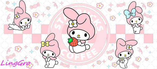 Sanrio 16oz UV DTF TRANSFER Libbey Glass Can Cup Wrap-KA-2938